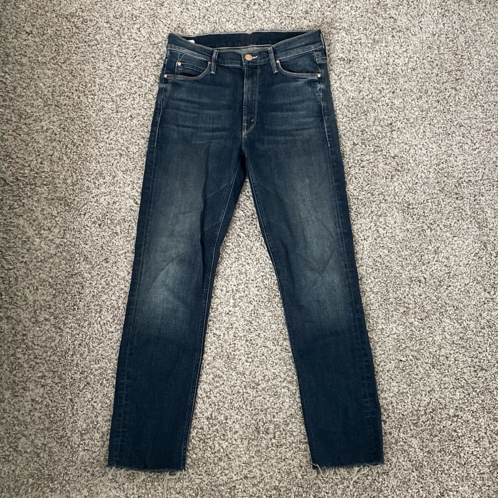 Mother Dazzler Mid Rise Ankle Stretch Jeans 27